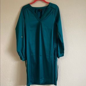 Worthington Green Silk Dress with Tie